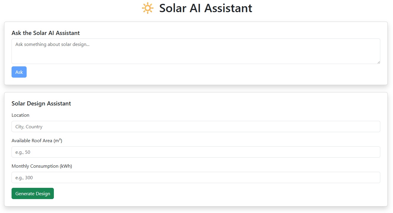 Vista previa del Solar AI Designer